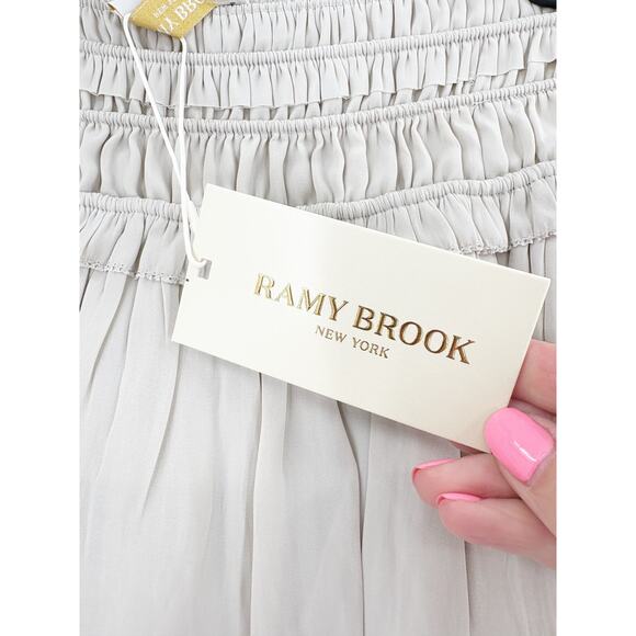 RAMY BROOK Skirt NEW Size XS Jane Mini Sandstone Cream $295 - Picture 2 of 5
